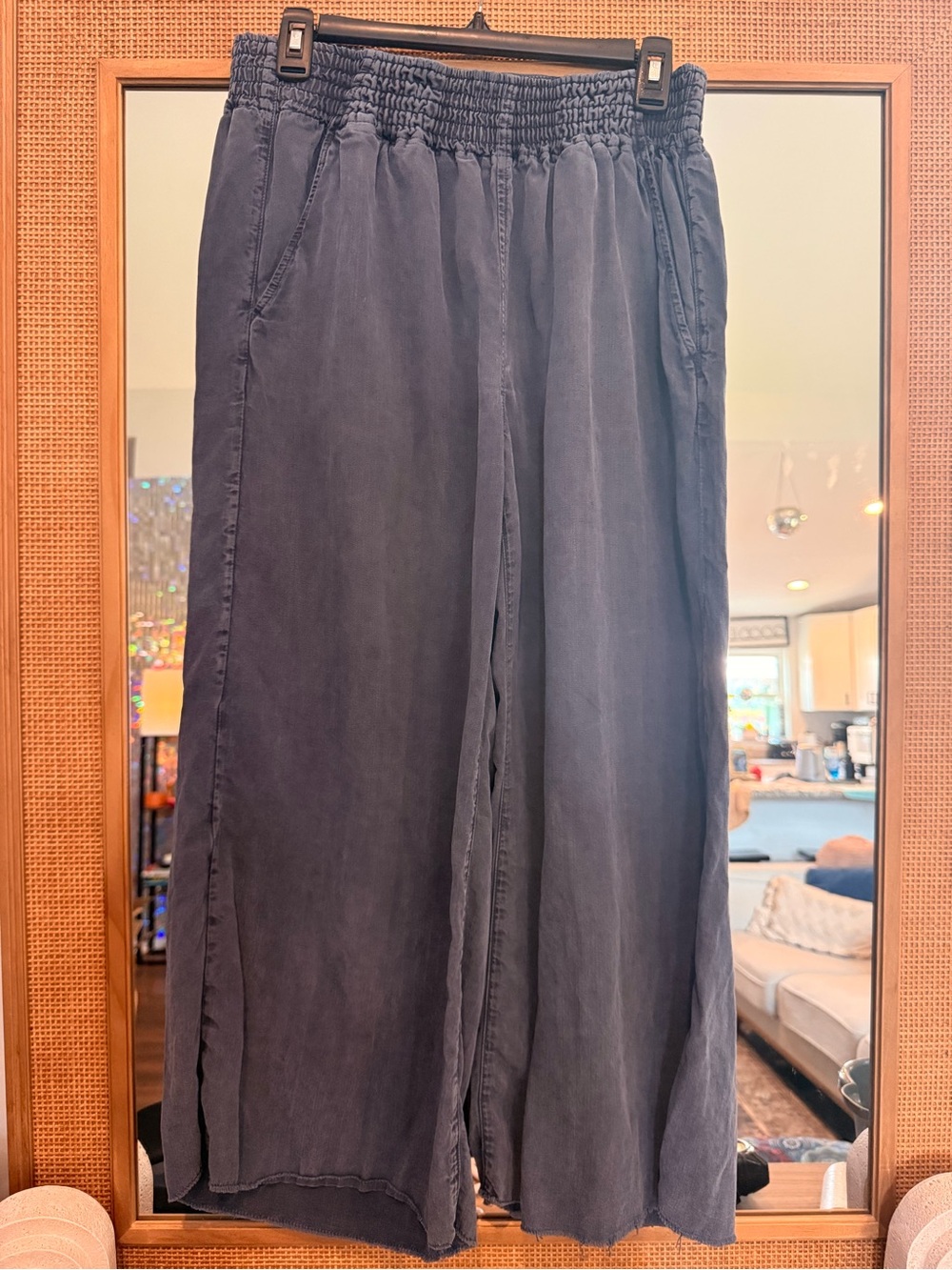 MOTHER The Bingo Fray Cropped Wide Leg Pants Medium - Picture 4 of 16